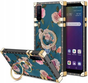 ETUI DO SAMSUNG A7 2018 MOCNE RÓŻE RING + SZKŁO