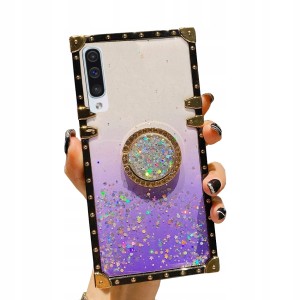 ETUI DO SAMSUNG A70 MOCNE BROKAT RING CASE + SZKŁO