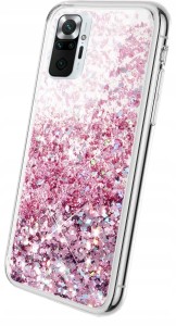 ETUI DO XIAOMI REDMI NOTE 10 PRO BROKAT LIQUID SILIKON GLITTER +SZKŁO