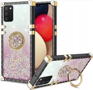 ETUI DO SAMSUNG A03s BROKAT RING CASE + SZKŁO
