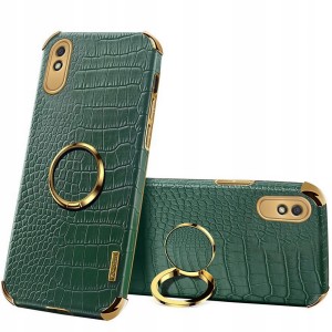 ETUI SKÓRA RING KROKODYLA DO XIAOMI REDMI 9A SZKŁO