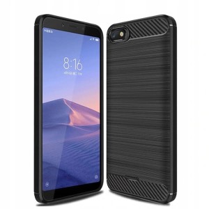ETUI DO XIAOMI REDMI 6A CARBON BUMPER CASE+SZKŁO