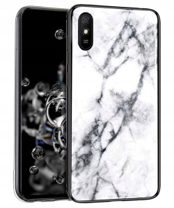 ETUI SZKLANE MARMUR DO XIAOMI REDMI 9A + SZKŁO