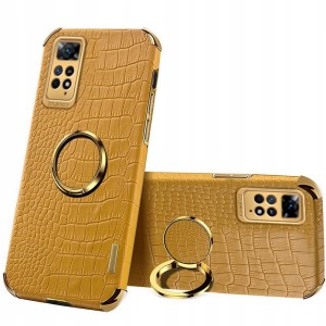 ETUI SKÓRA KROKODYLA DO XIAOMI REDMI NOTE 11+SZKŁO