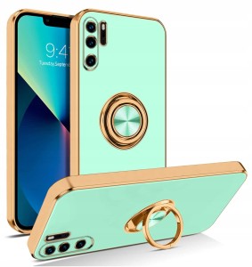 ETUI GLAMOUR RING DO HUAWEI P30 PRO SILIKON CASE+FOLIA
