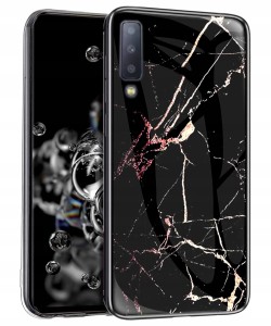 ETUI SZKLANE MARMUR DO SAMSUMG A7 2018 CASE SZKŁO