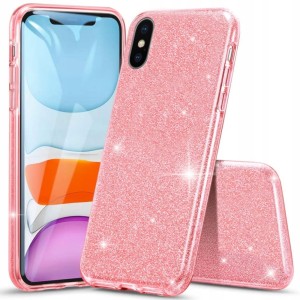 ETUI BROKAT DO IPHONE X / XS BROKATOWE + SZKŁO