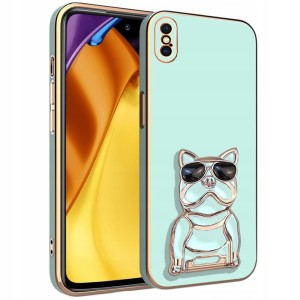 ETUI DO IPHONE X / XS GLAMOUR DOG 6D UCHWYT PODSTAWKA OCHRONA CASE + SZKŁO