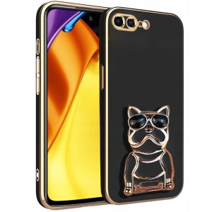 ETUI GLAMOUR DOG 6D DO IPHONE 7 PLUS / 8 PLUS UCHWYT PODSTAWKA CASE + SZKŁO