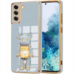 ETUI GLAMOUR 6D DO SAMSUNG S23 FE BEAR UCHWYT PODSTAWKA MIŚ SILIKON + SZKŁO