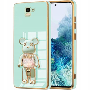 ETUI GLAMOUR DO SAMSUNG J6 2018 BEAR UCHWYT PODSTAWKA MIŚ SILIKON + SZKŁO