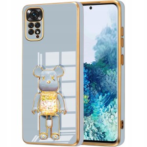 ETUI GLAMOUR DO XIAOMI REDMI NOTE 11 / 11S BEAR UCHWYT MIŚ SILIKON + SZKŁO