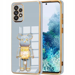 ETUI GLAMOUR DO SAMSUNG A33 5G BEAR UCHWYT PODSTAWKA MIŚ SILIKON + SZKŁO