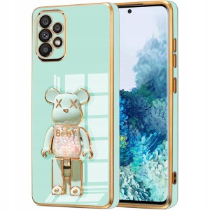 ETUI GLAMOUR DO SAMSUNG A13 4G BEAR UCHWYT PODSTAWKA MIŚ SILIKON + SZKŁO