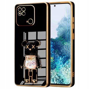 ETUI GLAMOUR DO XIAOMI REDMI 10C BEAR UCHWYT SILIKON CASE MIŚ 6D + SZKŁO