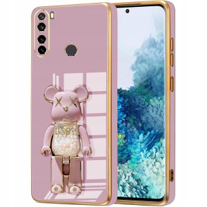 ETUI GLAMOUR DO XIAOMI REDMI NOTE 8T BEAR UCHWYT MIŚ CASE SILIKON + SZKŁO